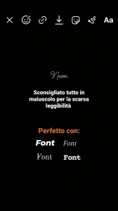 Font storie ig neon